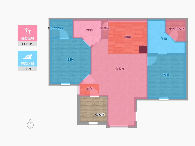 Florida-Leon-The Enclave at Huntington Woods-77.44-户型库-动静分区