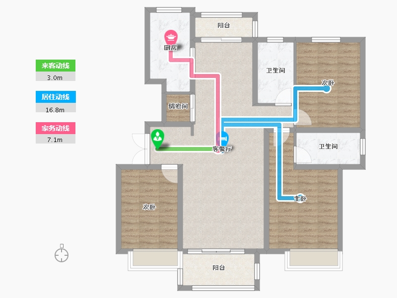 河南省-驻马店市-遂平建业森林半岛-108.71-户型库-动静线