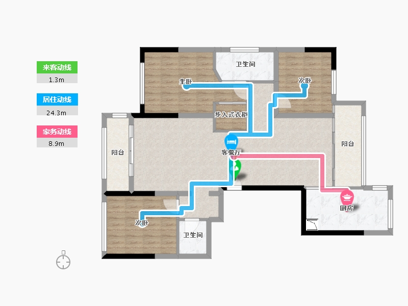 浙江省-金华市-古山文昌1号-112.58-户型库-动静线