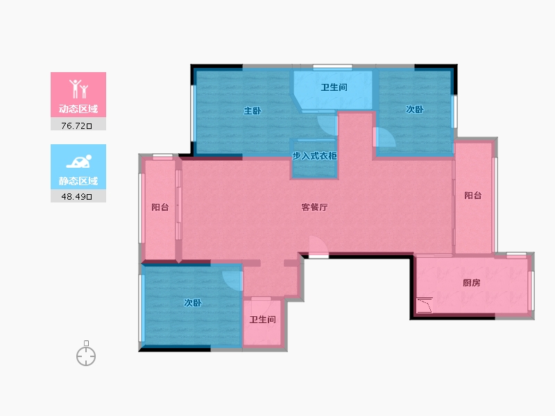 浙江省-金华市-古山文昌1号-112.58-户型库-动静分区