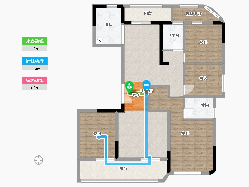 浙江省-嘉兴市-金昌香湖印-112.22-户型库-动静线