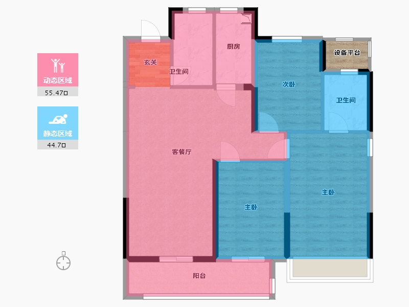 浙江省-嘉兴市-万科・泊樾湾-91.74-户型库-动静分区