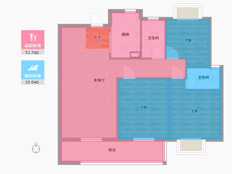 江西省-吉安市-美�Z华府-78.00-户型库-动静分区