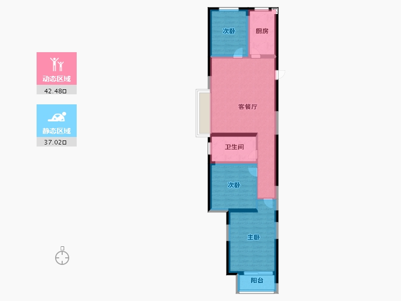 山西省-太原市-汇大摩登时代-69.99-户型库-动静分区