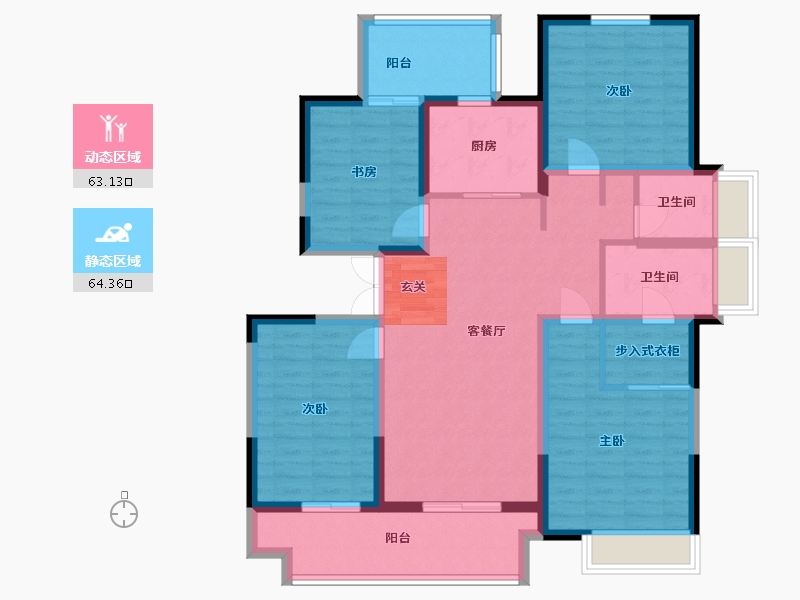 山东省-临沂市-泰鲁禧�h-113.60-户型库-动静分区