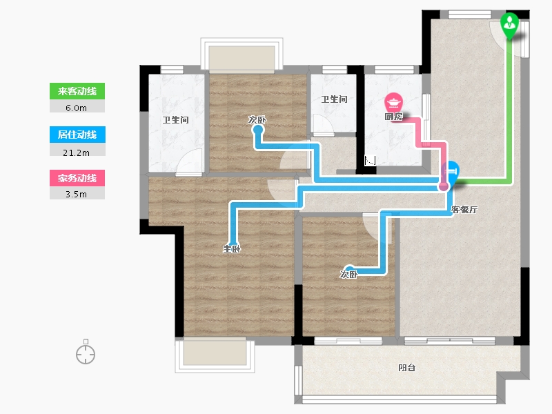 江西省-赣州市-嘉福・樾府-96.00-户型库-动静线