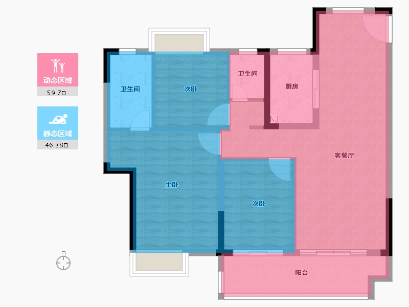 江西省-赣州市-嘉福・樾府-96.00-户型库-动静分区