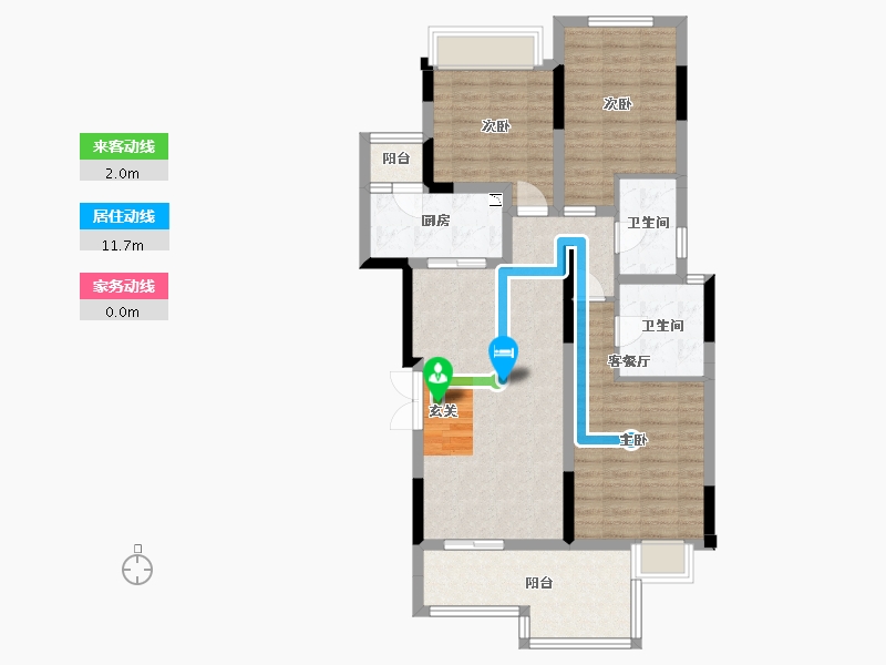 重庆-重庆市-远洋・合能・枫丹江屿-92.47-户型库-动静线