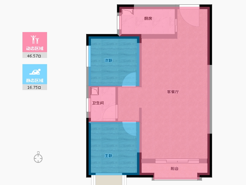 河北省-石家庄市-卡布奇诺国际社区-56.25-户型库-动静分区