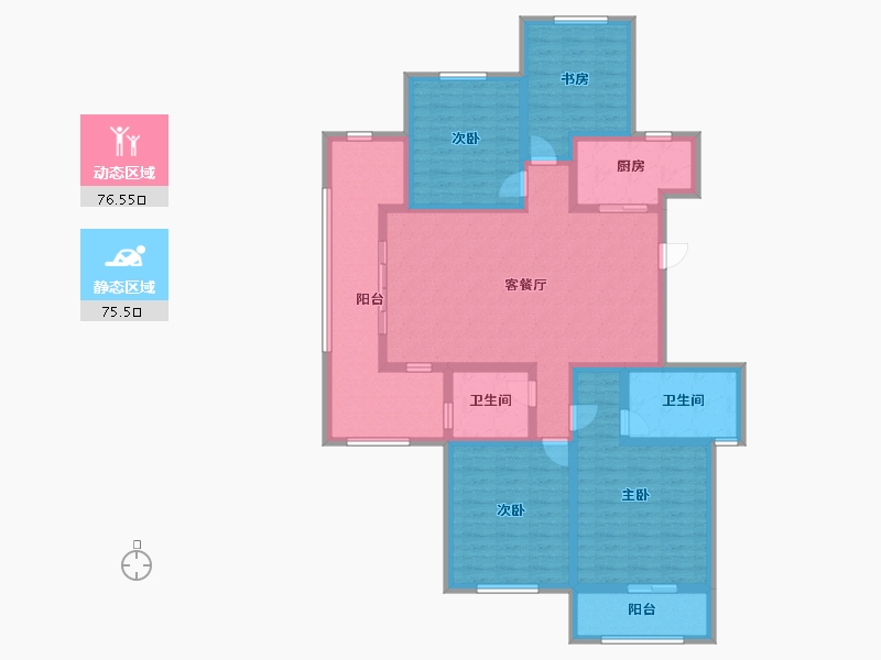 河南省-许昌市-金色漫城-135.00-户型库-动静分区