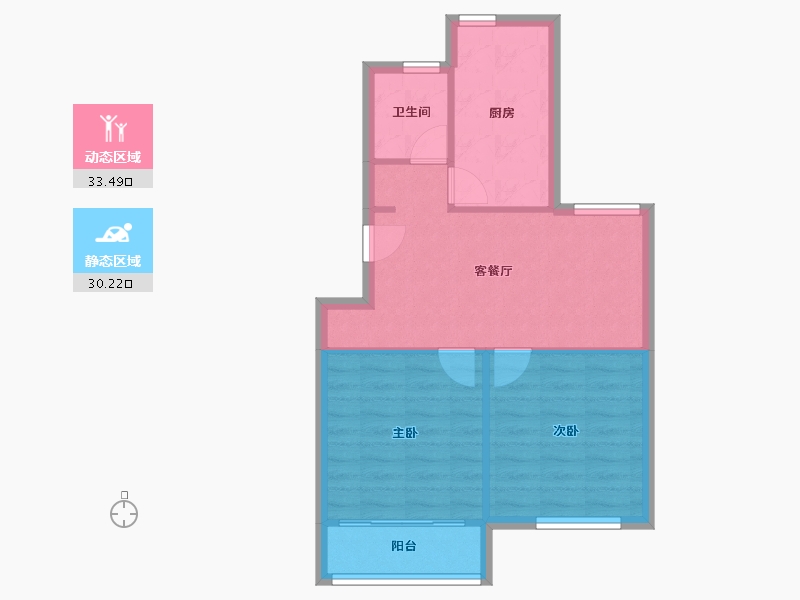 江苏省-南京市-景明佳园-57.66-户型库-动静分区