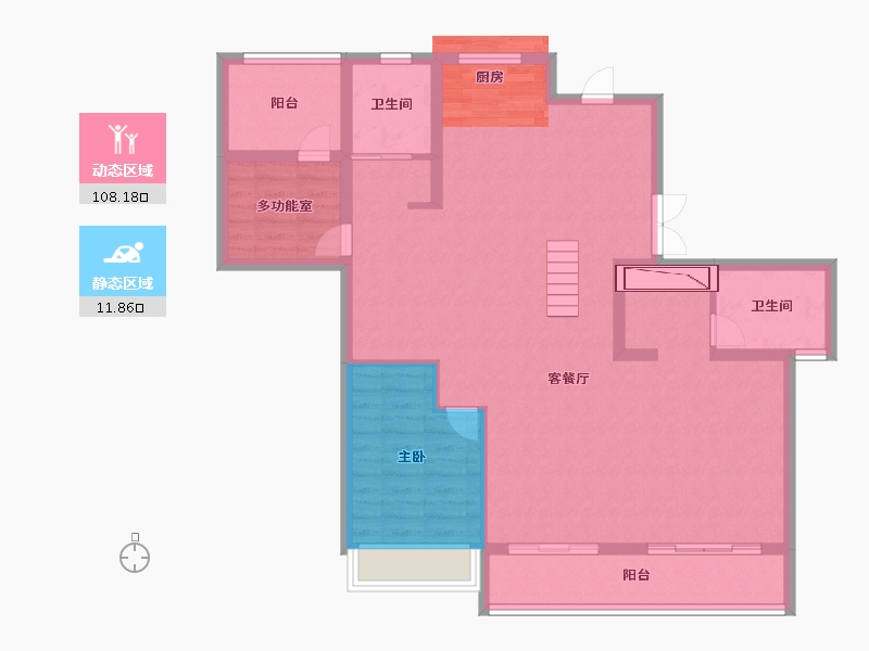 江苏省-苏州市-海胥澜庭-107.25-户型库-动静分区