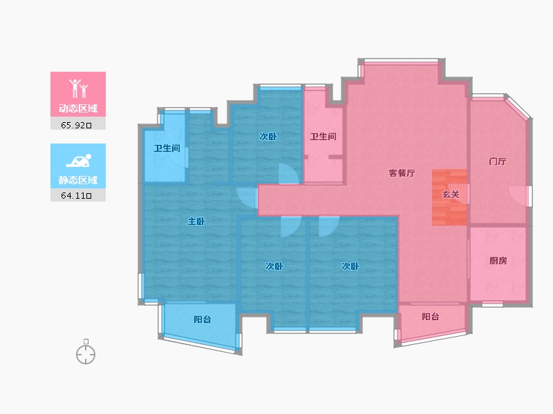 江苏省-南京市-金基唐城-118.72-户型库-动静分区