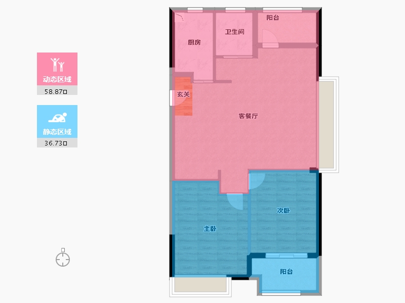 浙江省-嘉兴市-光耀城-87.00-户型库-动静分区