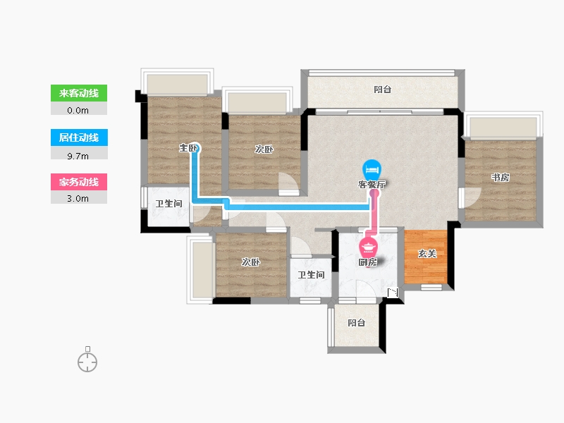 重庆-重庆市-金科・中梁江山印-91.05-户型库-动静线