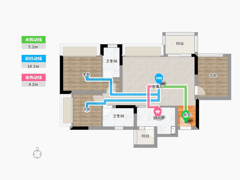 重庆-重庆市-江山�出-76.27-户型库-动静线