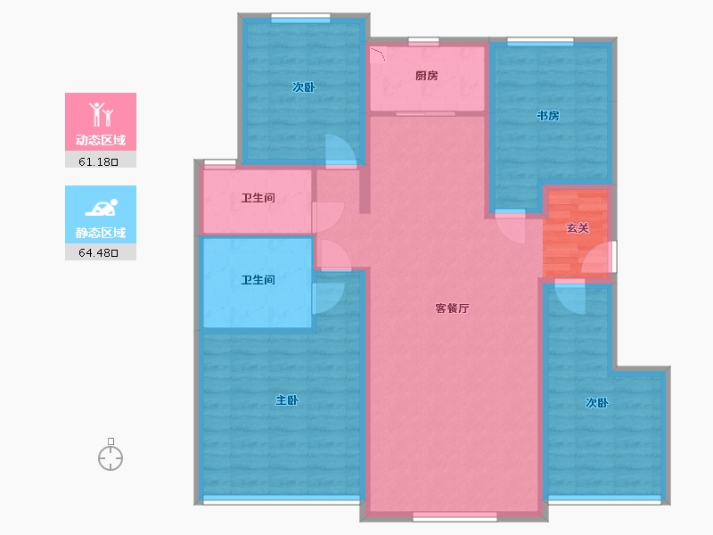 北京-北京市-中海首钢・长安云锦-112.64-户型库-动静分区