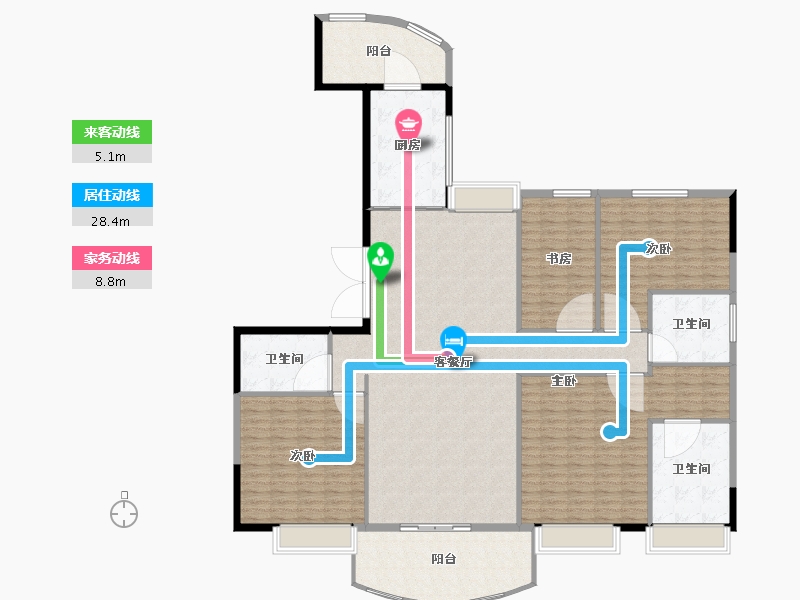 浙江省-宁波市-碧桂园云顶-210.00-户型库-动静线