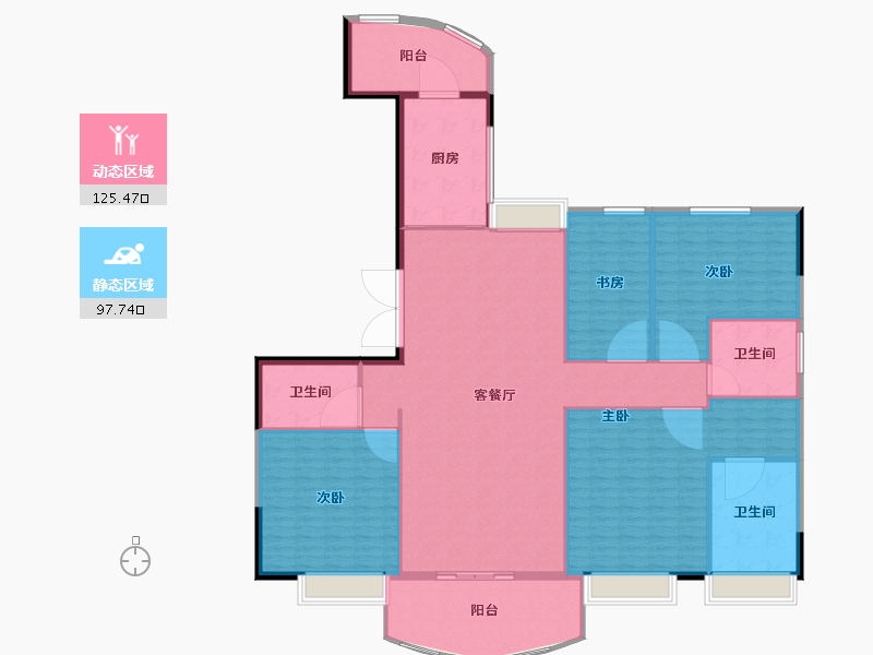 浙江省-宁波市-碧桂园云顶-210.00-户型库-动静分区