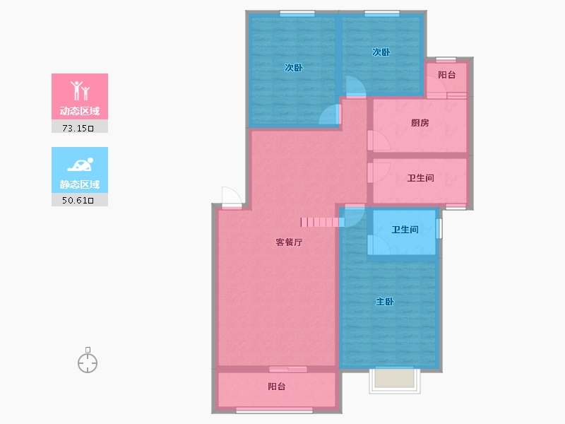 四川省-绵阳市-丽景花城-109.96-户型库-动静分区