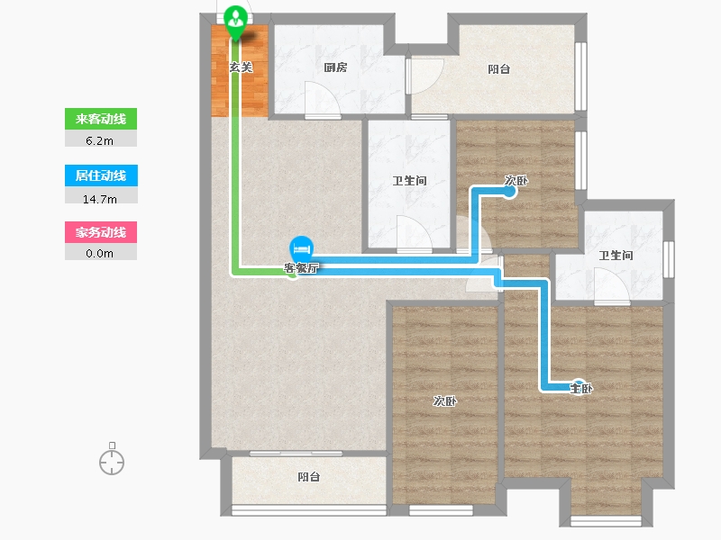 重庆-重庆市-恒大同景-88.00-户型库-动静线