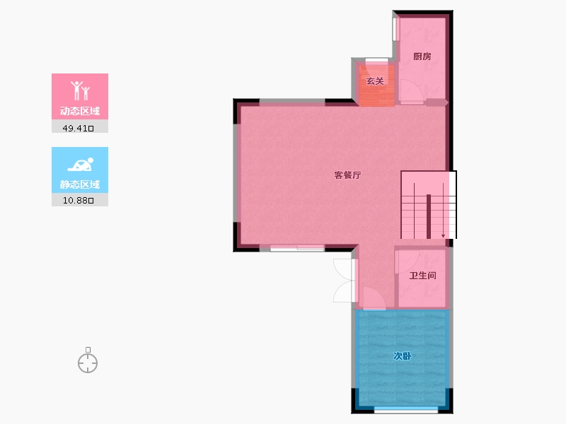 北京-北京市-京科・北平苑-55.46-户型库-动静分区