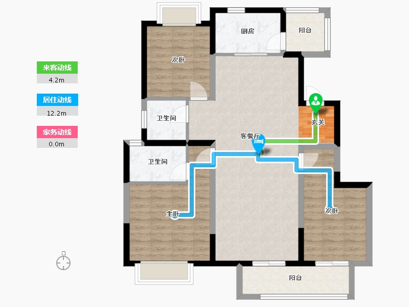 北京-北京市-融创普洱国际健康城-99.26-户型库-动静线