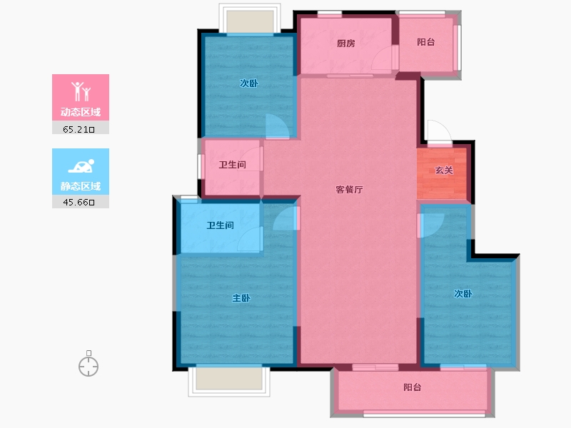 北京-北京市-融创普洱国际健康城-99.26-户型库-动静分区