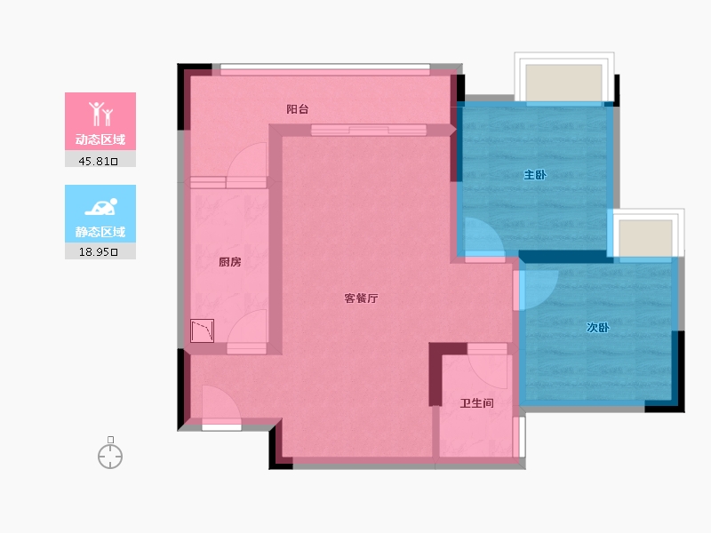 湖北省-武汉市-徐东大街6号-56.59-户型库-动静分区