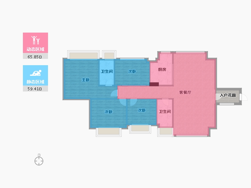 广东省-珠海市-玖洲道-119.03-户型库-动静分区