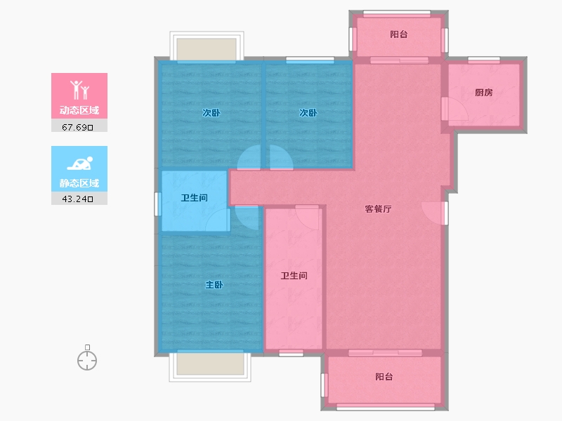 湖北省-宜昌市-临沮苑-101.11-户型库-动静分区