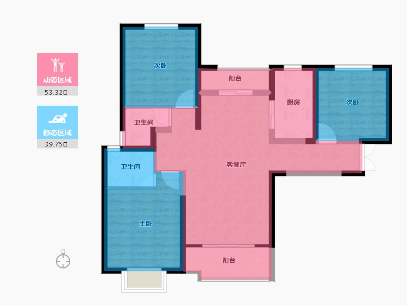 青海省-西宁市-德杰・状元府邸-82.67-户型库-动静分区