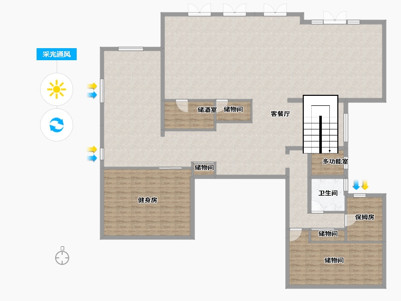 四川省-成都市-红牌楼-219.26-户型库-采光通风