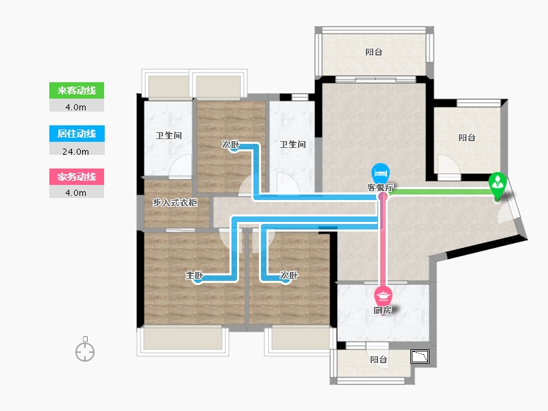 广东省-江门市-保利中央公园-95.13-户型库-动静线