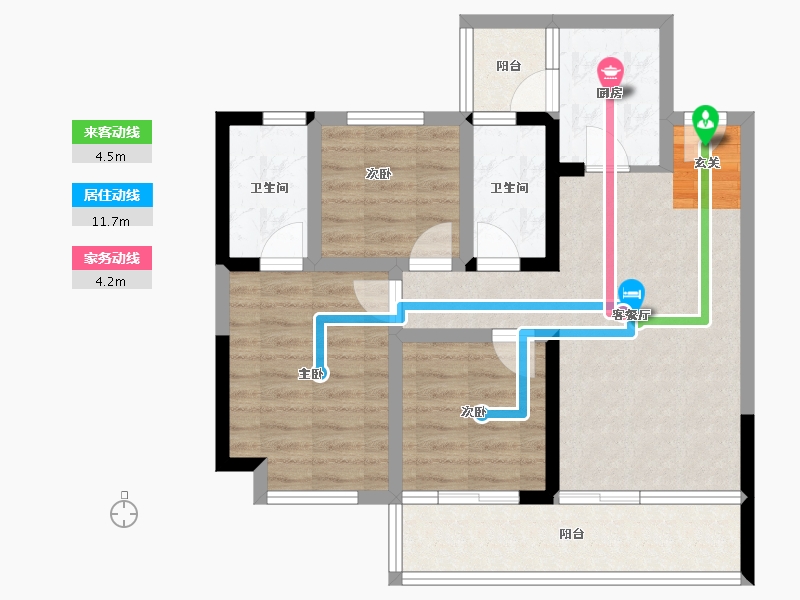 福建省-宁德市-世邦三千府-73.00-户型库-动静线