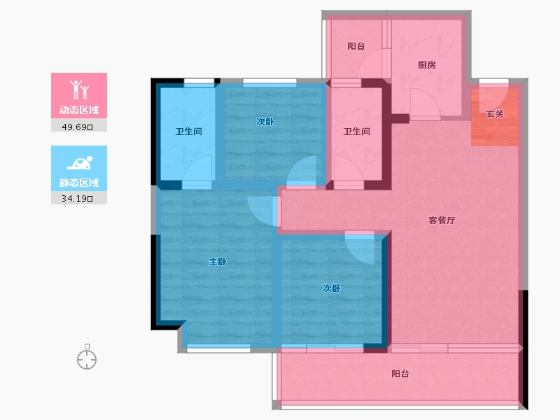 福建省-宁德市-世邦三千府-73.00-户型库-动静分区