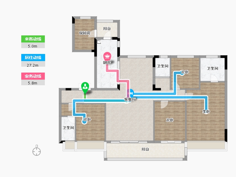 陕西省-宝鸡市-碧桂园-158.28-户型库-动静线