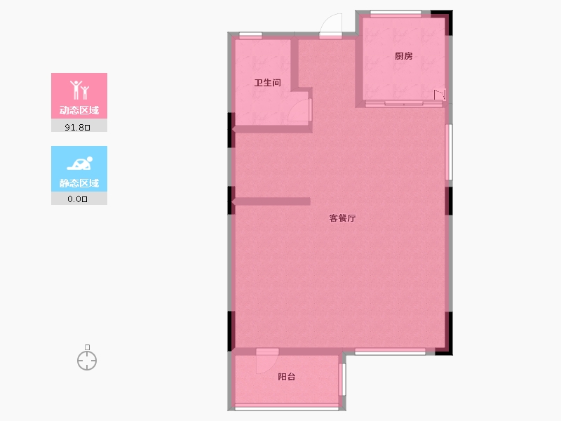 浙江省-杭州市-万科玖望-83.74-户型库-动静分区