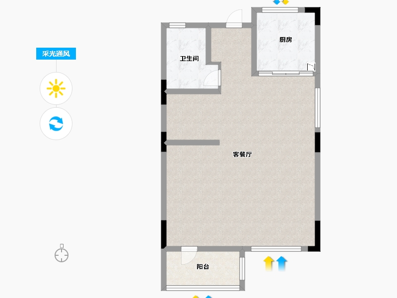 浙江省-杭州市-万科玖望-83.74-户型库-采光通风