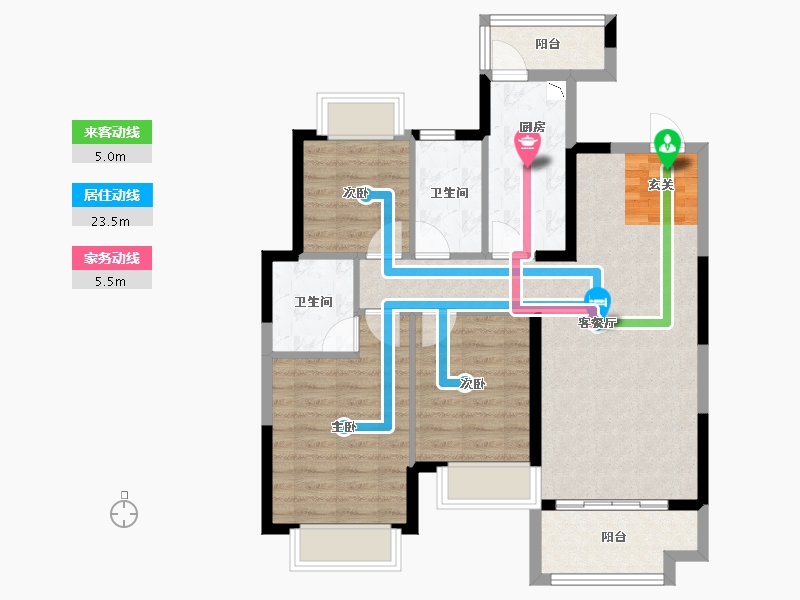 河北省-石家庄市-恒大御景半岛-82.03-户型库-动静线