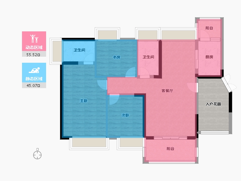 广东省-珠海市-中铁・诺德国际-100.23-户型库-动静分区