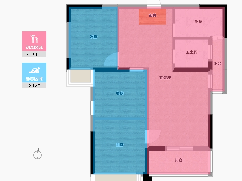 河南省-洛阳市-京熙帝景三期-64.47-户型库-动静分区