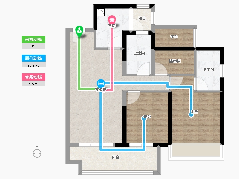 广东省-汕头市-博翠府-74.63-户型库-动静线