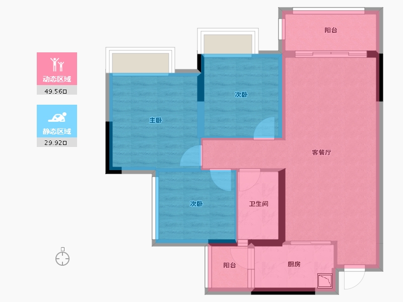 四川省-内江市-颐和上院-70.52-户型库-动静分区