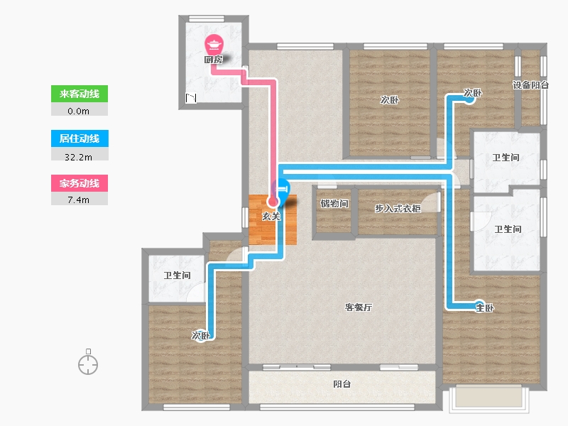 江苏省-南通市-滨江曙光之星-160.00-户型库-动静线