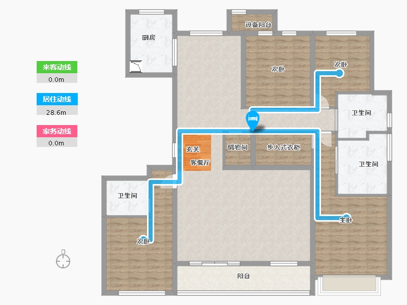 江苏省-南通市-滨江曙光之星-164.80-户型库-动静线