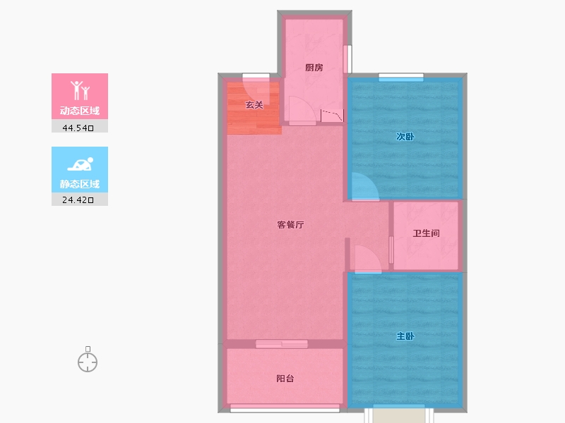 山西省-晋中市-阳光城・文澜府-61.38-户型库-动静分区