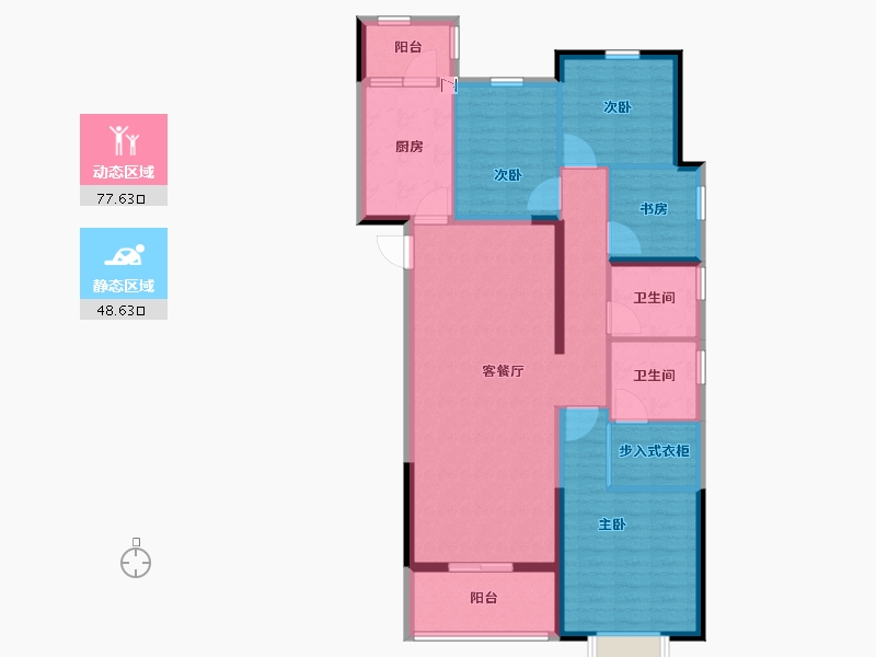 河南省-安阳市-林州恒大悦府-113.40-户型库-动静分区