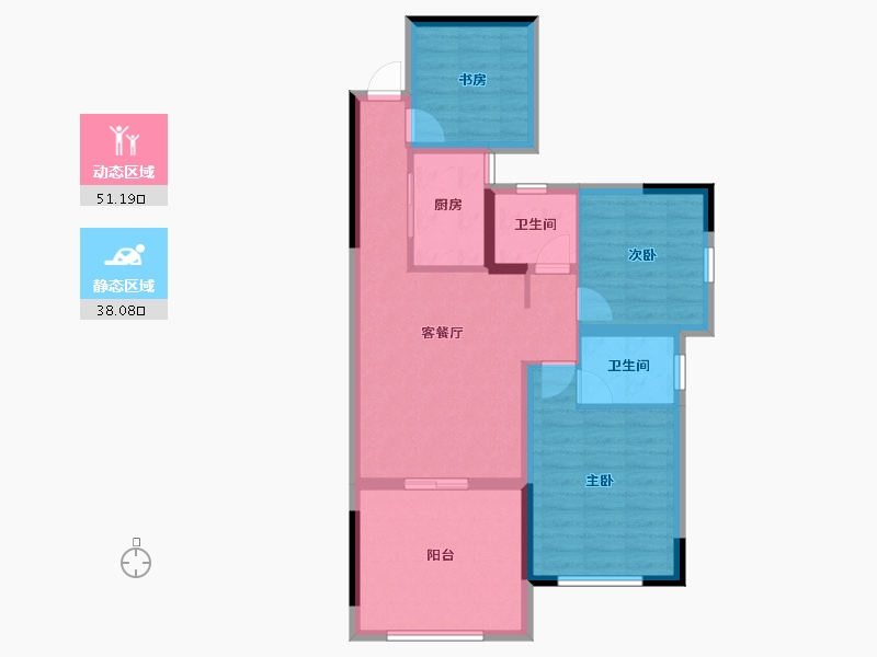 湖南省-长沙市-才子嘉都-79.31-户型库-动静分区