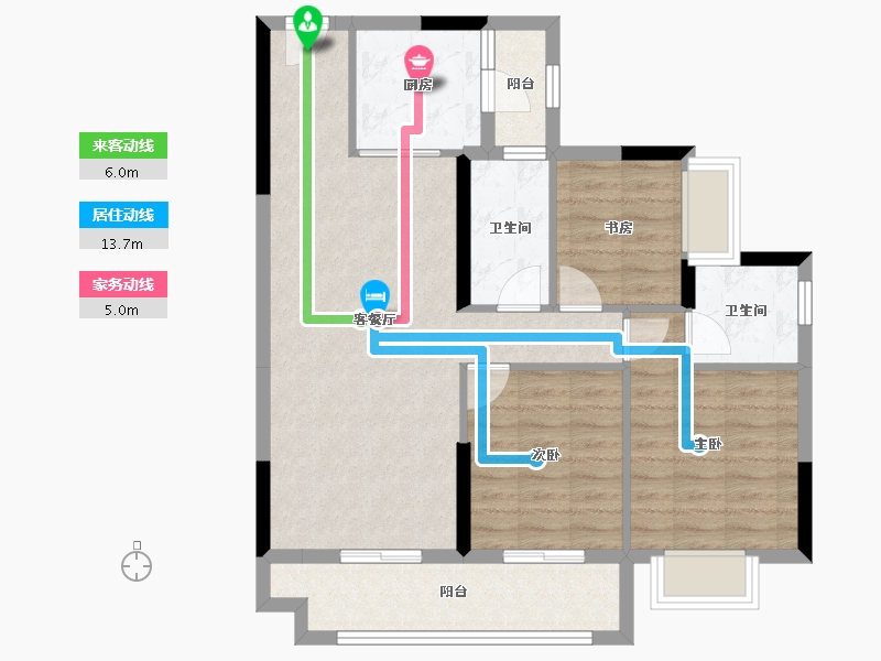 贵州省-贵阳市-百花里-82.94-户型库-动静线